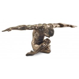 G&S Statuette Résine Design Homme : Equilibre, L 136 cm