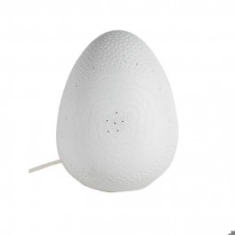 LAMPE en Porcelaine Blanche en Forme D'Oeuf 26cm Lumière d'ambaince douce apaisante