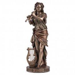 EUTERPE Statue Décoration Mythologie Muse grecque de la Musique 23cm