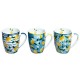 MUG Tasse en porcelaine de 12cm Set de 3 Décoration Citrons dans une boite cadeau