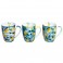 MUG Tasse en porcelaine de 12cm Set de 3 Décoration Citrons dans une boite cadeau