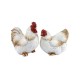 Signes Grimalt - Petite figurine de coq et de poule comprend 2 unités de figurines d'animaux collection rustique