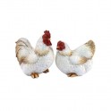 Signes Grimalt - Petite figurine de coq et de poule comprend 2 unités de figurines d'animaux collection rustique
