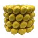 Signes Grimalt - Petit pot de citron en céramique jaune pour décoration intérieure et extérieure, idéal pour les plantes et les
