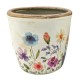 Signes Grimalt - Pot de Fleurs Décoratif, Céramique Blanche, Design Romantique, Idéal pour l'Intérieur et l'Extérieur, 15,5 cm