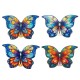 Signes Grimalt - Sous-verres en céramique motif papillon, lot de 4, motif multicolore, décoration d'intérieur, cadeau idéal pour