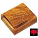 Boite a cartes (2 jeux), en bois