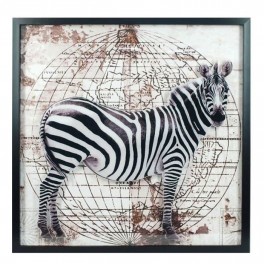 Grand cadre decoratif Zebre 60 cm