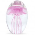 Presse papier - Meduse - 7 cm - Verre - Rose - Mixte