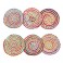 PETIT TAPIS lot de 6 rond coloré en jute décoration originale SUD 35cm