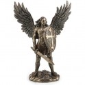 Statue - Saint Michel - 35cm - Polyrésine - Couleur Bronze - Décoration Intérieure