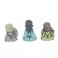 MOINES BOUDDHISTES de la sagesse LOT neuf x3 couleurs rien vu, entendu, dit en résine de 11cm