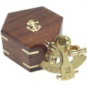 Sextant en laiton avec boite en bois
