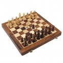 Jeux d'échecs en bois - Plateau en bois - 30 x 30 cm - 32 pièces de bois