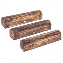 Signes Grimalt - Les boîtes en bois pour brûler de l'encens comprennent 3 unités-cadeaux Natura complète la collection indienne