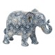 Figurine décorative - SIGRIS - Éléphant Africain - Multicolore - Résine - 19,5 cm x 9,5 cm x 27 cm