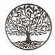 Décoration murale métal : Arbre de vie anthracite en métal, H 82 cm