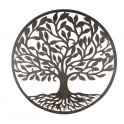 Décoration murale métal : Arbre de vie anthracite en métal, H 82 cm