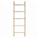 Porte serviette échelle 5 portants en bois de bambou, Modèle bois clair, hauteur 170 cm