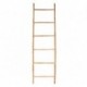 Porte serviette échelle 5 portants en bois de bambou, Modèle bois clair, hauteur 190 cm