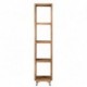 Meuble rangement étagère 4 compartiments, bois massif d'acacia, H 185 x L 41 x P 20 cm, Poids 29 kg