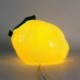 Citron jaune design, lampe d'ambiance et Veilleuse en porcelaine, finition brillante satin, longueur 23 cm