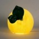 Citron jaune design, lampe d'ambiance et Veilleuse en porcelaine, finition brillante satin, longueur 23 cm