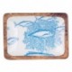 Petit plateau de service ou décoratif Poissons thons bleus, Collection Lorient, longueur 18 cm