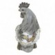 Statue Poule en pierre de magnésie, Intérieur et extérieur, Terrasse et Jardin, hauteur 34 cm