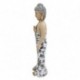 Statue Bouddha debout en pierre de magnésie, Intérieur et extérieur, Terrasse et Jardin, hauteur 67 cm