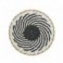 Déco murale en jonc de mer, mandala et formes circulaires tressées, Blanc et Noir, diamètre 30 cm