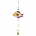 Suspension Poisson tropical en métal décoratif, maison, terrasse et jardin, hauteur 56 cm