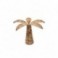 Figurine palmier décoratif en Jacynthe de mer tressée, hauteur 26 cm