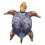 Tortue marine bleue et violet en métal, Coll Moana, Hauteur 30,5 cm