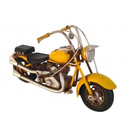Scooter Miniature métal Vintage, Couleur Jaune, Modèle Italia L 26 cm