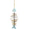 Déco Métal & Bois flotté à suspendre : Poisson, H 60 cm