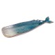 Petit Plateau Baleine en grès Bleu, Collection Marine Quimper, L 18 cm