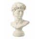 Sculpture Résine : Buste de David XL, Blanc, H 36 cm