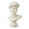 Sculpture Résine : Buste de David XL, Blanc, H 36 cm