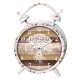 Horloge rétro XL : Mod Réveil ancien, Bleu, H 36 cm