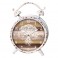Horloge à Poser, Aspect réveil Rétro, Arbre de Vie, Marron, H 20,5 cm