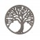 Dessous de Plat en Fonte, Arbre de Vie et Design Circulaire, Diam 22 cm