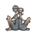 Statue Couple, Tendre Baiser, Collection Family Day, H 25 cm