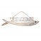 Déco Murale Lettrage Welcome et Poisson en bois vieilli, L 81 cm
