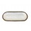 Plateau Ovale manguier et résine, Ecailles nacrées Blanches, L 38 cm