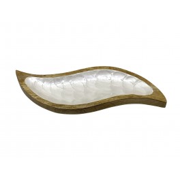 Longue planche de service, Bois de Manguier et Thème Olives. L 49 cm