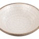 Plateau corbeille Manguier et résine, Ecailles nacrées blanches, Diam 35 cm