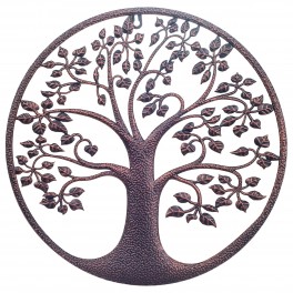 Déco murale Métal : Arbre de vie Noir, Coll Renaissance. D 82 cm