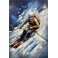 Tableau sur Bois & Métal 3D : Descente tout schuss, H 120 cm