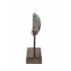 Déco en Bois flotté à poser : Le Hibou sur socle, H 56 cm